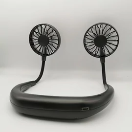 Hordozható nyakventilátor – USB tölthető, 360°-ban állítható nyakba akasztható ventilátor