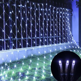 LED Fényháló kültéri/beltéri 8 fénymód hideg fehér 2m x 2m