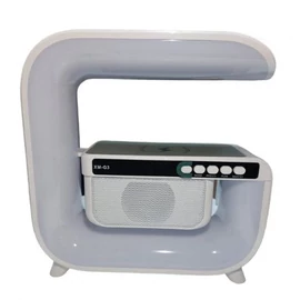 5 az 1-ben Bluetooth hangszóró, Vezeték nélküli telefontöltő, RGB LED lámpa, Digitális Ébresztő óra, FM Rádió, USB/TF/AUX/FM rádió/Wireless töltő/Ébresztő óra XM-G3