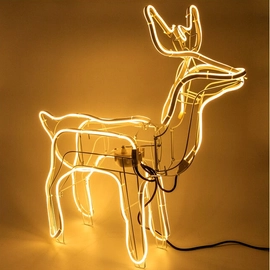 LED mozgó fejű rénszarvas meleg fehér karácsonyi világítás kültéri beltéri álló 70 cm