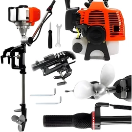 KrafTech Benzines Csónakmotor 6,5 lóerő 73cm3‬ KT/SSZ-680X