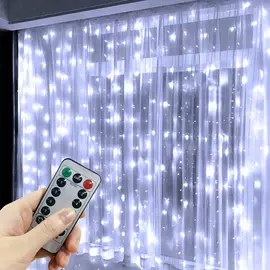 Micro LED fényfüggöny 8 fénymóddal 3m x 2m beltéri hideg fehér