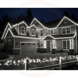 LED fényfüzér 50 m – 240 hideg fehér LED, 8 programmal, kültéri-beltéri használatra