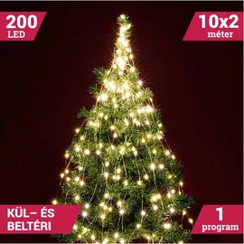 LED izzósor csokor fényhuzal 10 ágú 200LED meleg fehér