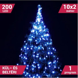 LED izzósor csokor fényhuzal 10 ágú 200LED kék