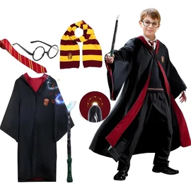 Harry Potter Gyermek Jelmez Szemüveggel Varázspálcával Sállal Nyakkendővel Több Méretben-Halloween, Farsang