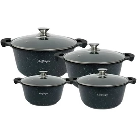 Cheffinger 8 Részes Márvány bevonatú lábas szett CF-DCS05M-R