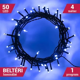 Elemes Fényfüzér 50 LED Kék 4M Beltéri 1 program