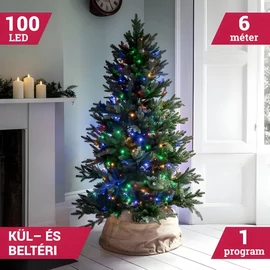 Fényfüzér 100 LED Színes Toldható 6M Kül és Beltéri