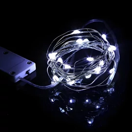 Tündérfény fényhuzal 2m 20 LED Hideg Fehér