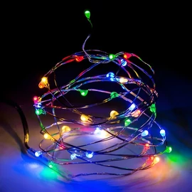 Tündérfény fényhuzal 2m 20 LED SZÍNES