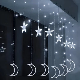 Csillag LED hideg fehér jégcsap 3 m fényfüzér 40 cm és 90 cm