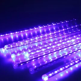 LED Meteor Olvadást imitáló jégcsap 30-50cm Lila