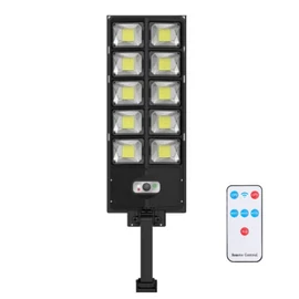 Mozgásérzékelős napelemes fali lámpa 420db LED távirányítóval W789B-5