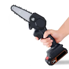 Akkus mini ágvágó láncfűrész 4&quot; 6&quot; láncvezetővel 24V