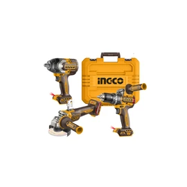 INGCO Akkus erőcsomag 20 V Ütvefúró-csavarozó 66 Nm+Sarokcsiszoló 115 mm+Ütvecsa