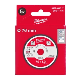 Milwaukee Fémvágókorong 76 mm (M12 FCOT) - 5 darabos készlet