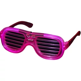 Világító Csíkos Party Szemüveg Pink