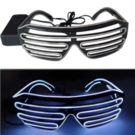 LED Világító Party Szemüveg Fehér