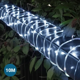 LED Fénytömlő VÉKONY 10m Hideg Fehér 8 Program