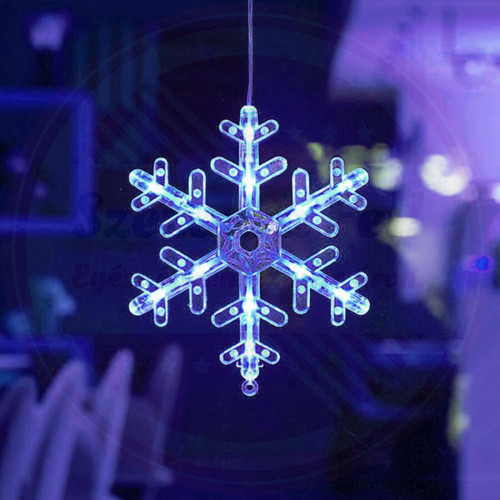 LED elemes ablakdísz hópihe 20cm kék