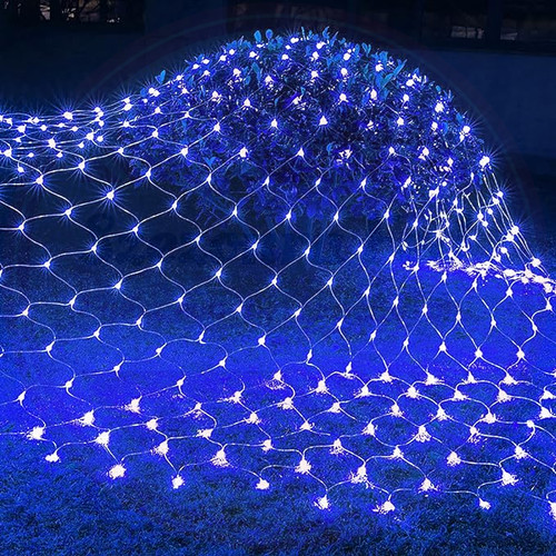 LED Kültéri Fényháló Toldható KÉK 1,6m x 1,2m