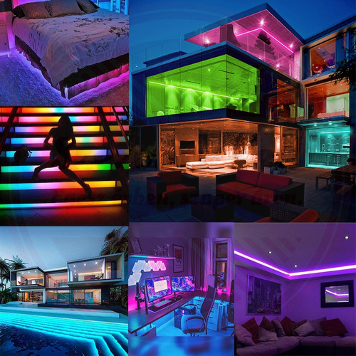 WiFi RGB okos LED szalag 2x5m szett távirányítóval telefon és hangvezérléssel