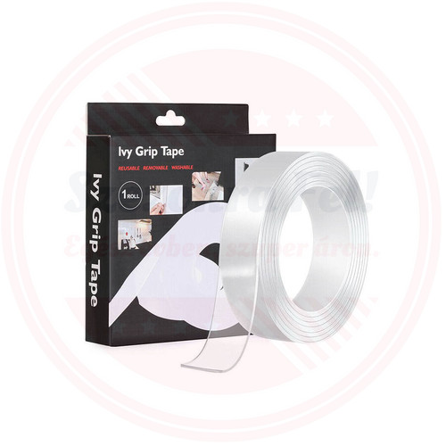 Ivy Grip Tape kétoldalas átlátszó ragasztószalag 3m-5m méretben