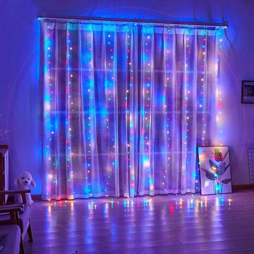 Micro LED fényfüggöny 8 fénymóddal 3m x 3m beltéri színes