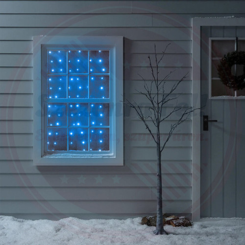 Micro LED fényfüggöny 8 fénymóddal 2m x 2m beltéri kék