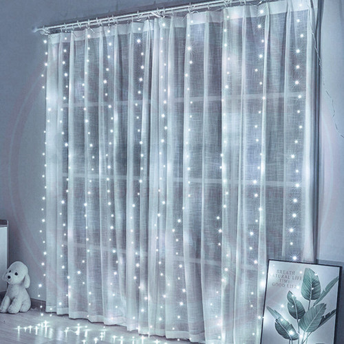 Micro LED fényfüggöny 8 fénymóddal 3m x 2m beltéri hideg fehér