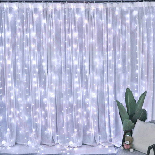 Micro LED fényfüggöny 8 fénymóddal 3m x 2m beltéri hideg fehér