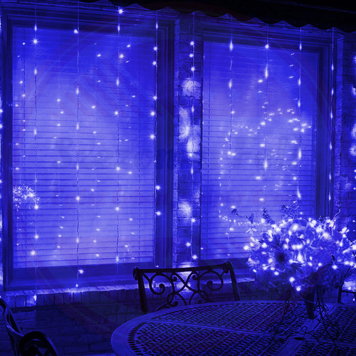 Fényfüggöny 2mx1,5m Kék 240 LED