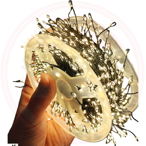 Micro tündér led cikkcakk fényfüzér flash kültéri/beltéri 30m meleg fehér
