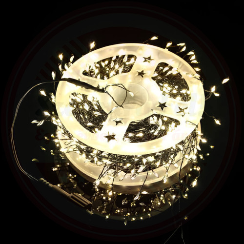 Micro tündér led cikkcakk fényfüzér flash kültéri/beltéri 30m meleg fehér