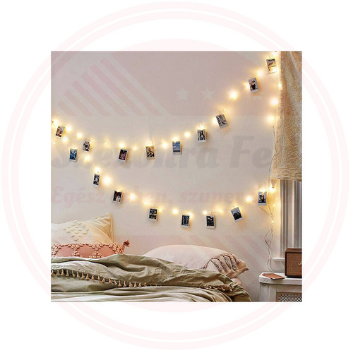 LED elemes fényhuzal 3-10M vízálló Meleg Fehér 2-8 Program