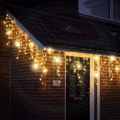 Flash Villogó Jégcsap LED Fényfüzér 6,8m-30m kültéri/beltéri toldható Meleg Fehér Flash Villogó Jégcsap LED Fényfüzér 6,8m-30m kültéri/beltéri toldható Meleg Fehér