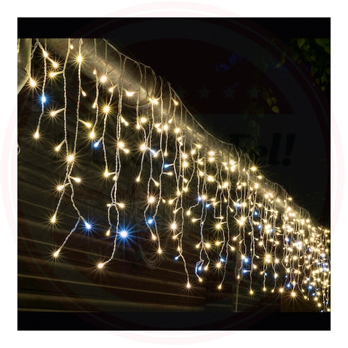 Flash Villogó Jégcsap LED Fényfüzér 6,8m-30m kültéri/beltéri toldható Meleg Fehér Flash Villogó Jégcsap LED Fényfüzér 6,8m-30m kültéri/beltéri toldható Meleg Fehér