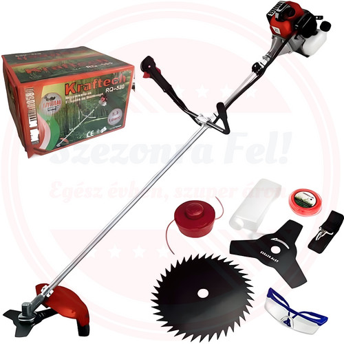 Kraftech Benzines Fűkasza Bozótvágó 5,5LE 65ccm KT-RQ580