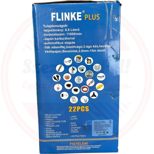 Flinke benzines bozótvágó fűkasza 22 kiegészítővel 6,8LE FK-3800
