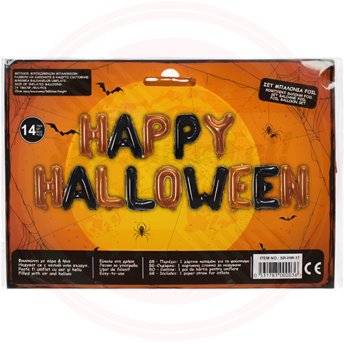 Halloween Fólia Lufi - „Happy Halloween” feliratos