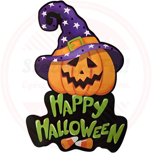 Boszorkánykalapos Tök Halloween dekoráció