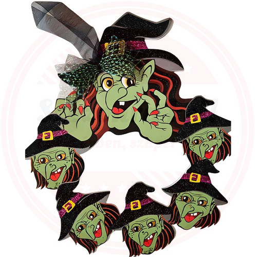 Boszorkányos Koszorú Akasztós Halloween dekoráció
