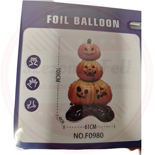 Rémisztő Tök Lufi 109cm Halloween dekoráció Rémisztő Tök Lufi 109cm Halloween dekoráció