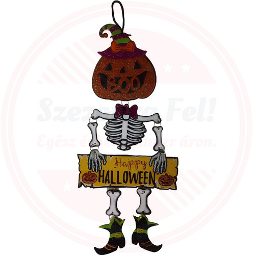 Tökfej Csontváz Akasztós Halloween dekoráció Tökfej Csontváz Akasztós Halloween dekoráció