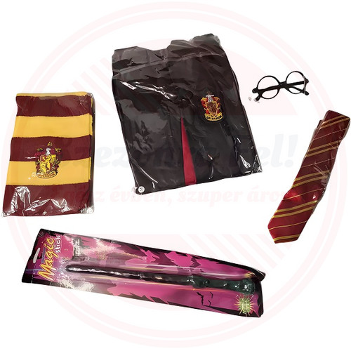 Harry Potter Gyermek Jelmez Szemüveggel Varázspálcával Sállal Nyakkendővel Több Méretben-Halloween, Farsang Harry Potter Gyermek Jelmez Szemüveggel Varázspálcával Sállal Nyakkendővel Több Méretben-Halloween, Farsang