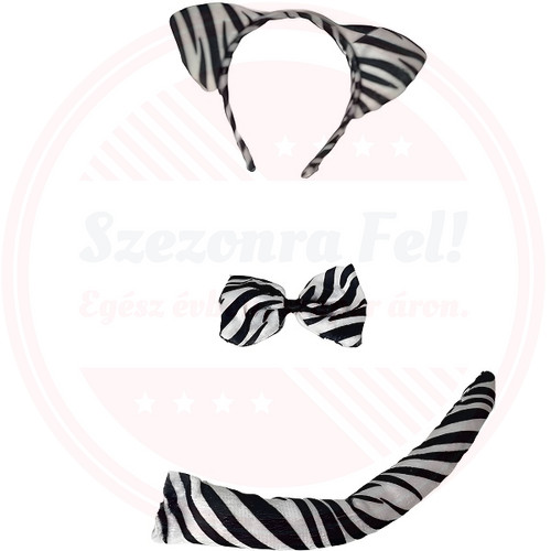 3 Részes Zebra Jelmez Szett
