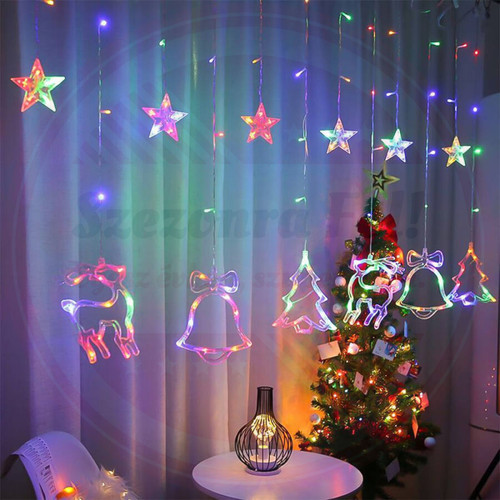 Figurás LED Színes jégcsap 3m fényfüzér 40cm és 90cm