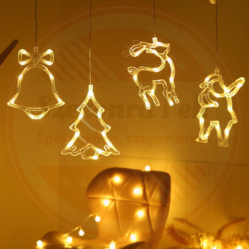 Figurás LED meleg fehér jégcsap 3m fényfüzér 40cm és 90cm