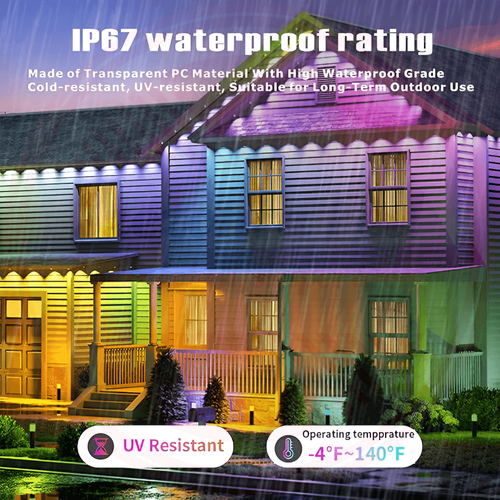 Okos RGB+IC kültéri LED dekorfény - 30 m, 72 RGB+IC LED, telefonról vezérelhető, IP67 vízálló Okos RGB+IC kültéri LED dekorfény - 30 m, 72 RGB+IC LED, telefonról vezérelhető, IP67 vízálló